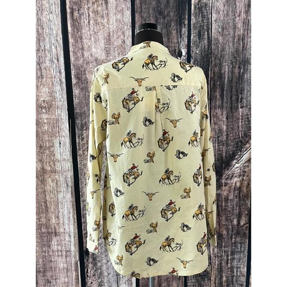 NEW TASHA POLIZZI bronco print shirt in yellow - Picture 2 of 3